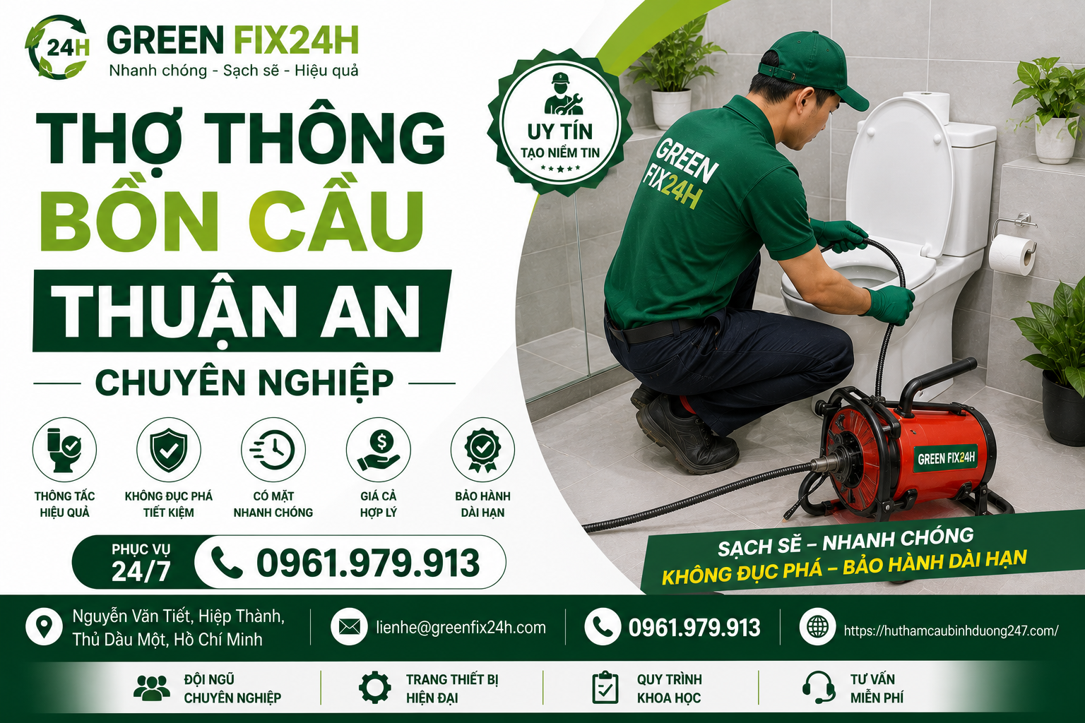 Thợ Thông Bồn Cầu Thuận An Chuyên Nghiệp: Top 1 Xử Lý Cực Nhanh 2026