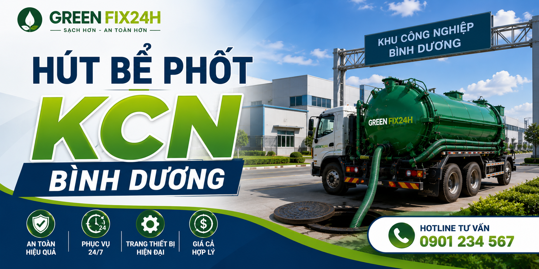 Hút bể phốt kcn bình dương: Giải pháp số 1 dứt điểm tắc nghẽn