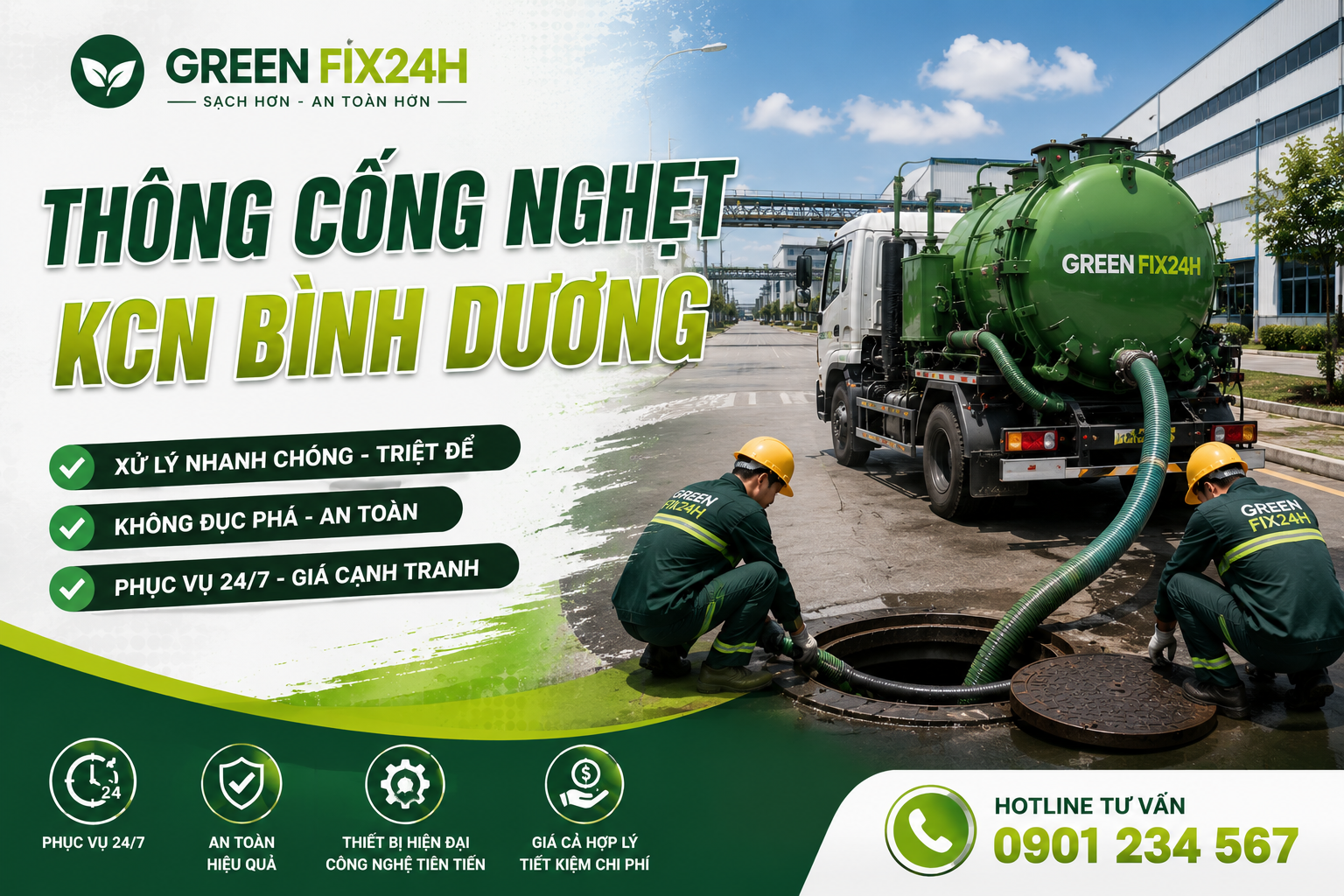 Thông cống nghẹt kcn bình dương: 3 Cách xử lý triệt để 100%