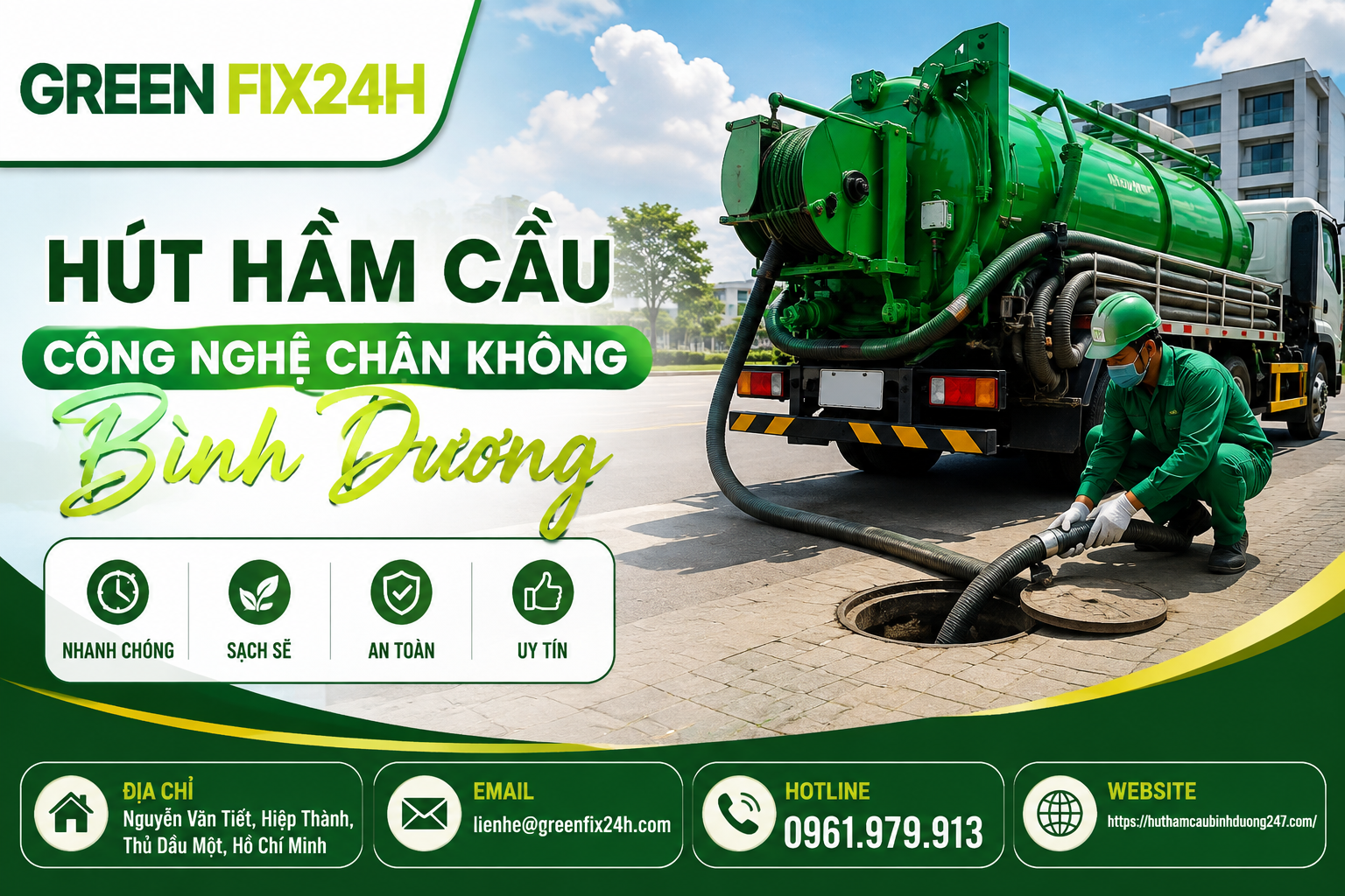 Hút Hầm Cầu Công Nghệ Chân Không Bình Dương Uy Tín Giá Rẻ 2026